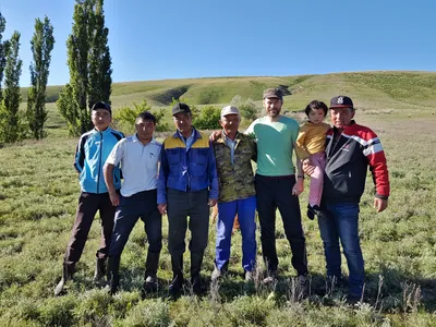 Das Zelt durften wir bei einer Bauernfamilie aufstellen :-)
