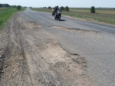 100erte Kilometer lang Löcher ohne Ende - und das ist noch eine harmlose Stelle