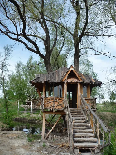 Russisches Baumhaus im Freilichtmuseum
