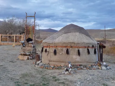 Alexejs wunderschöne Felljurte - hier verbringt er die kalten russischen Winter