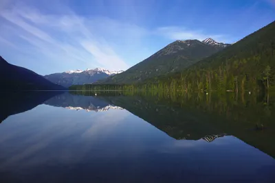 Anderson Lake - der tolle Forstweg ist oberhald des rechten Ufers